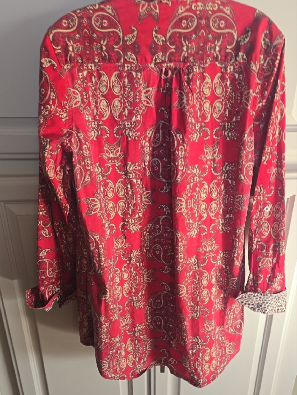 Tizzie Red Paisley Button-Down Shirt - Picture 6 of 7